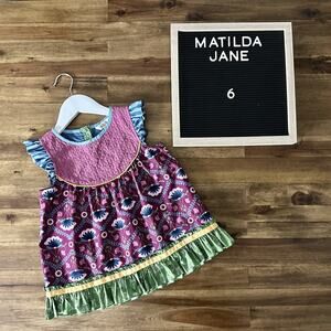 Matilda Jane Moments With You Art Museum Purple Floral Sleeveless Tunic Top 6